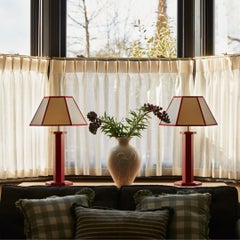 Hexagon Table Lamp - August Red