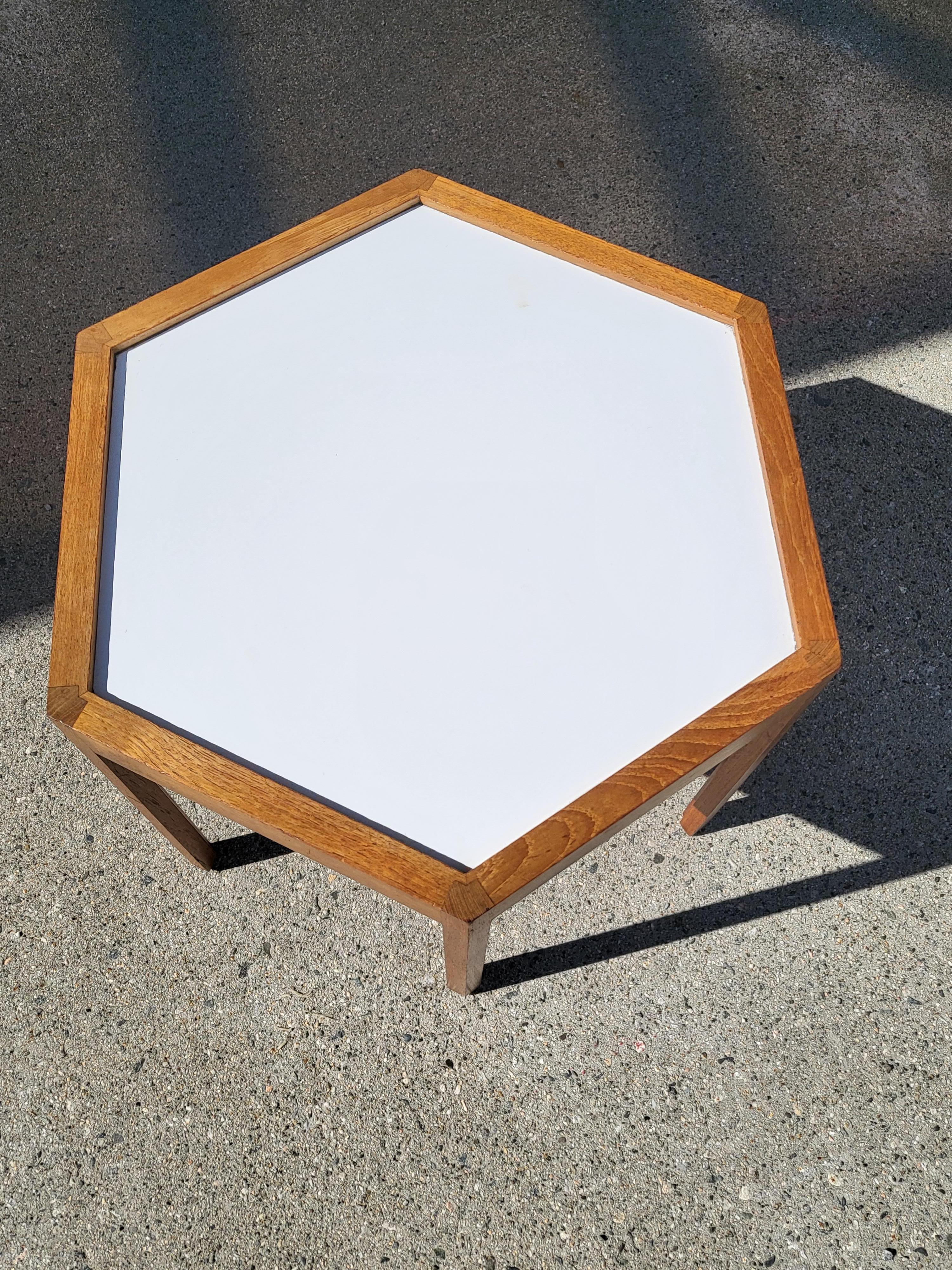 Mid-20th Century Hexagon Teak Coffee Tables Designed by Hans C Andersen For Sale
