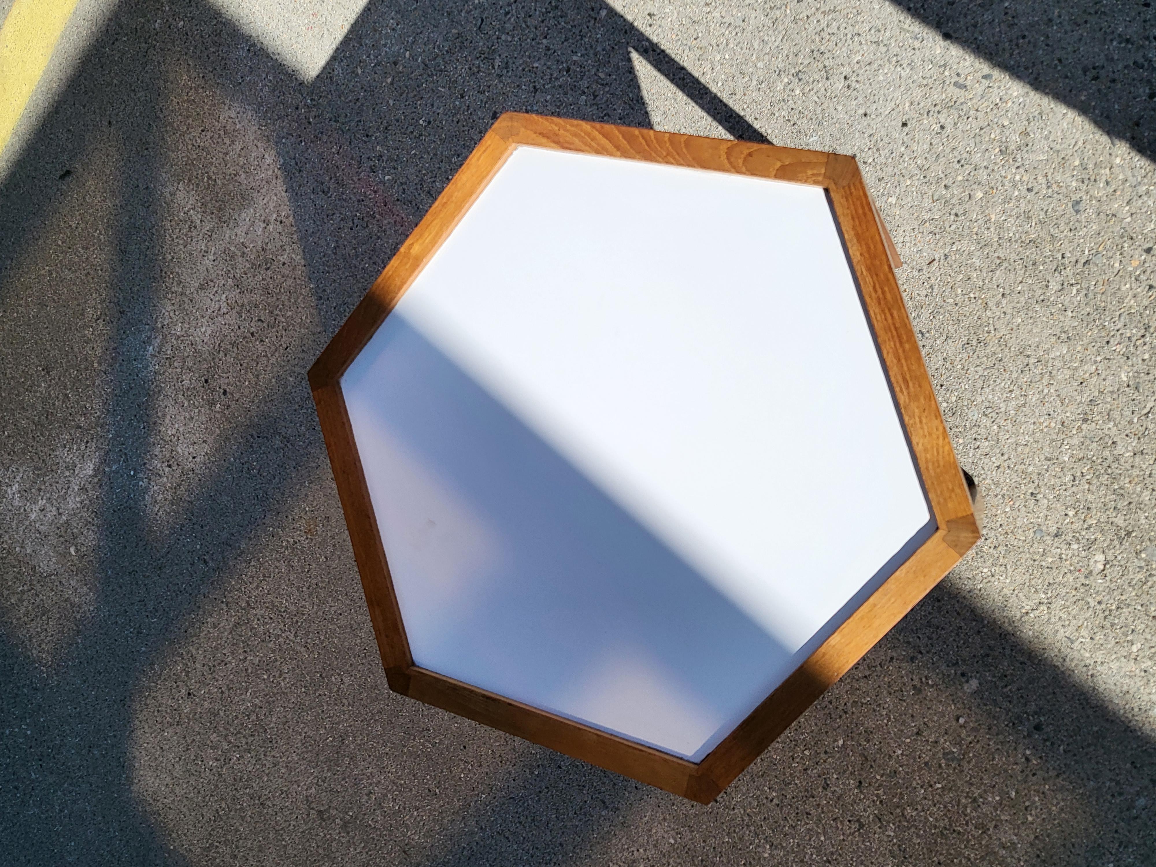 Hexagon Teak Coffee Tables Designed by Hans C Andersen For Sale 1