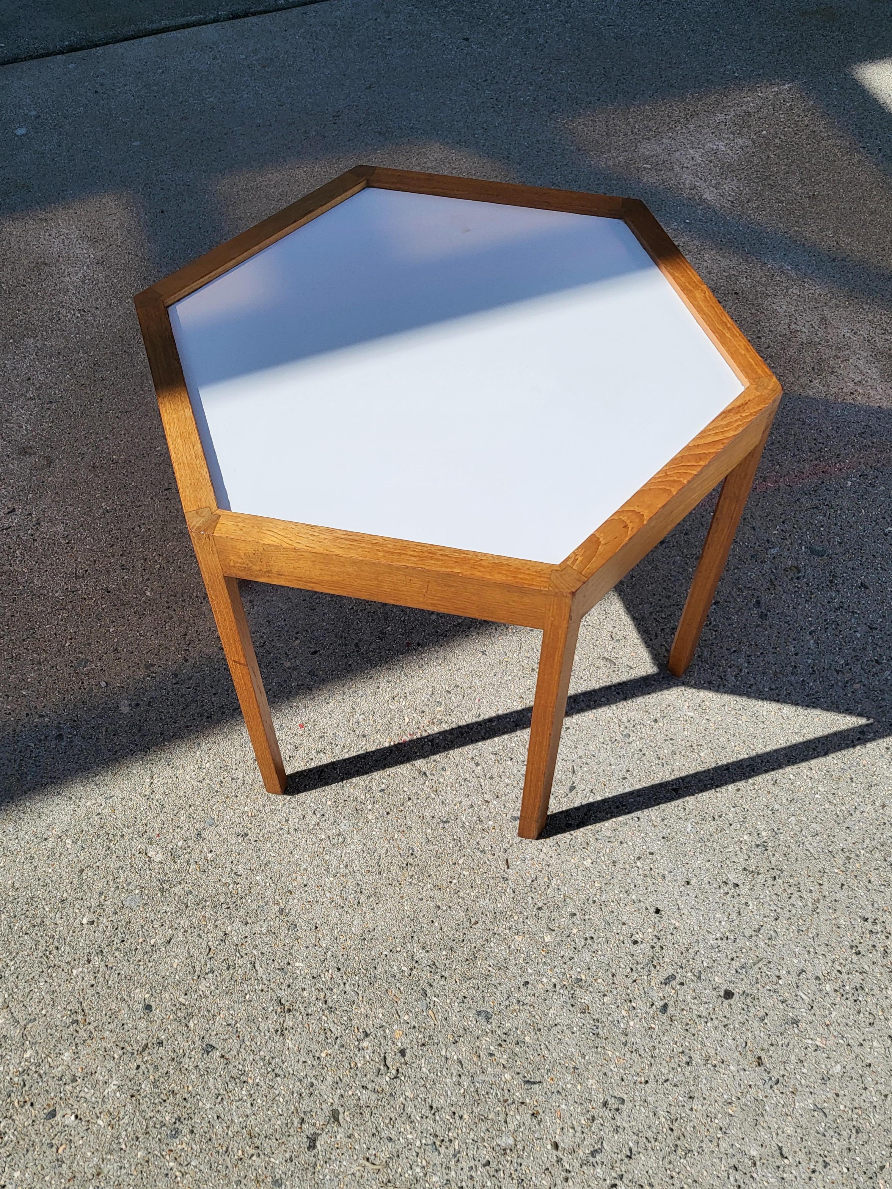 Hexagon Teak Coffee Tables Designed by Hans C Andersen For Sale 2
