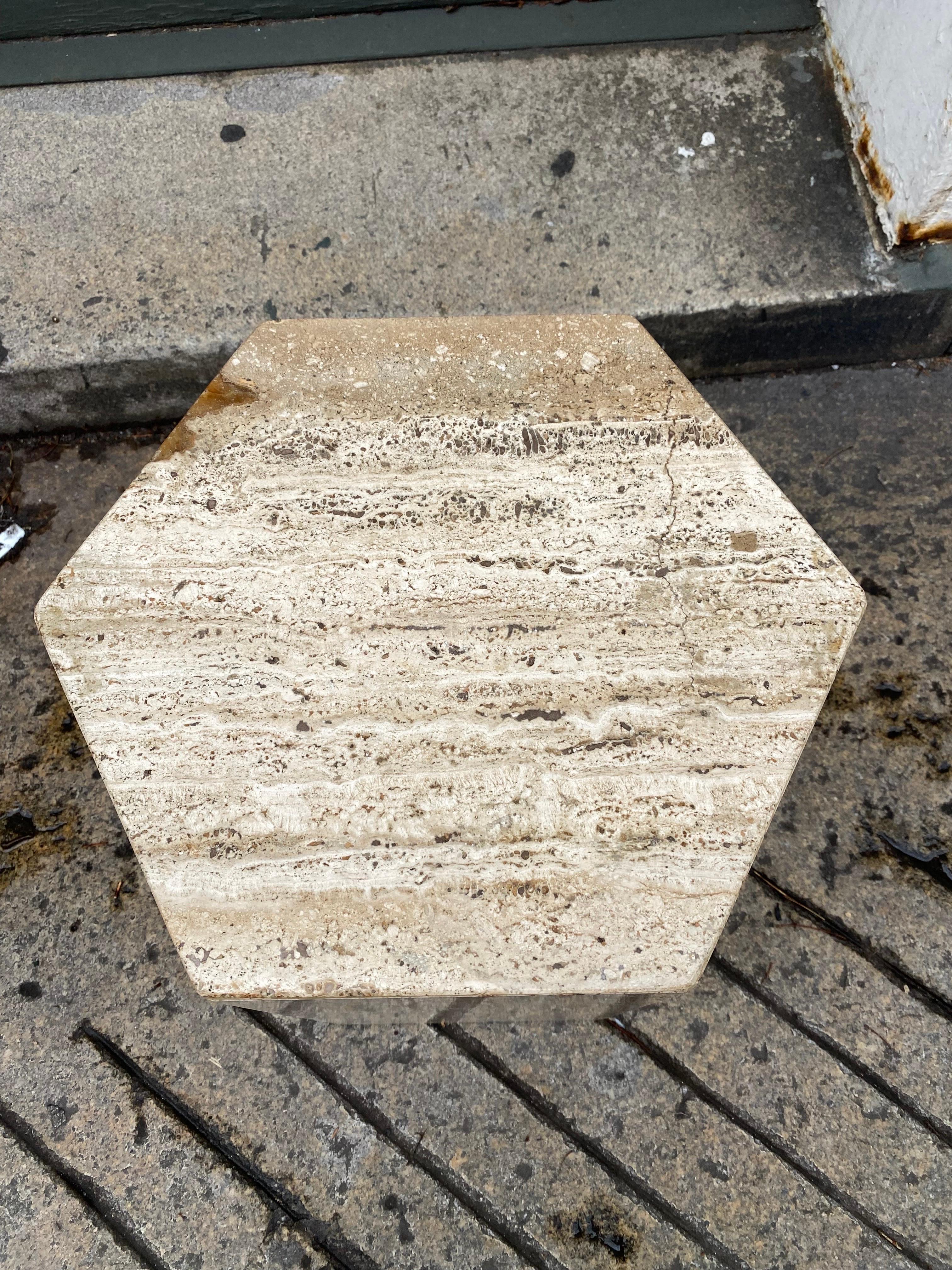 Italian Hexagon Travertine Cube