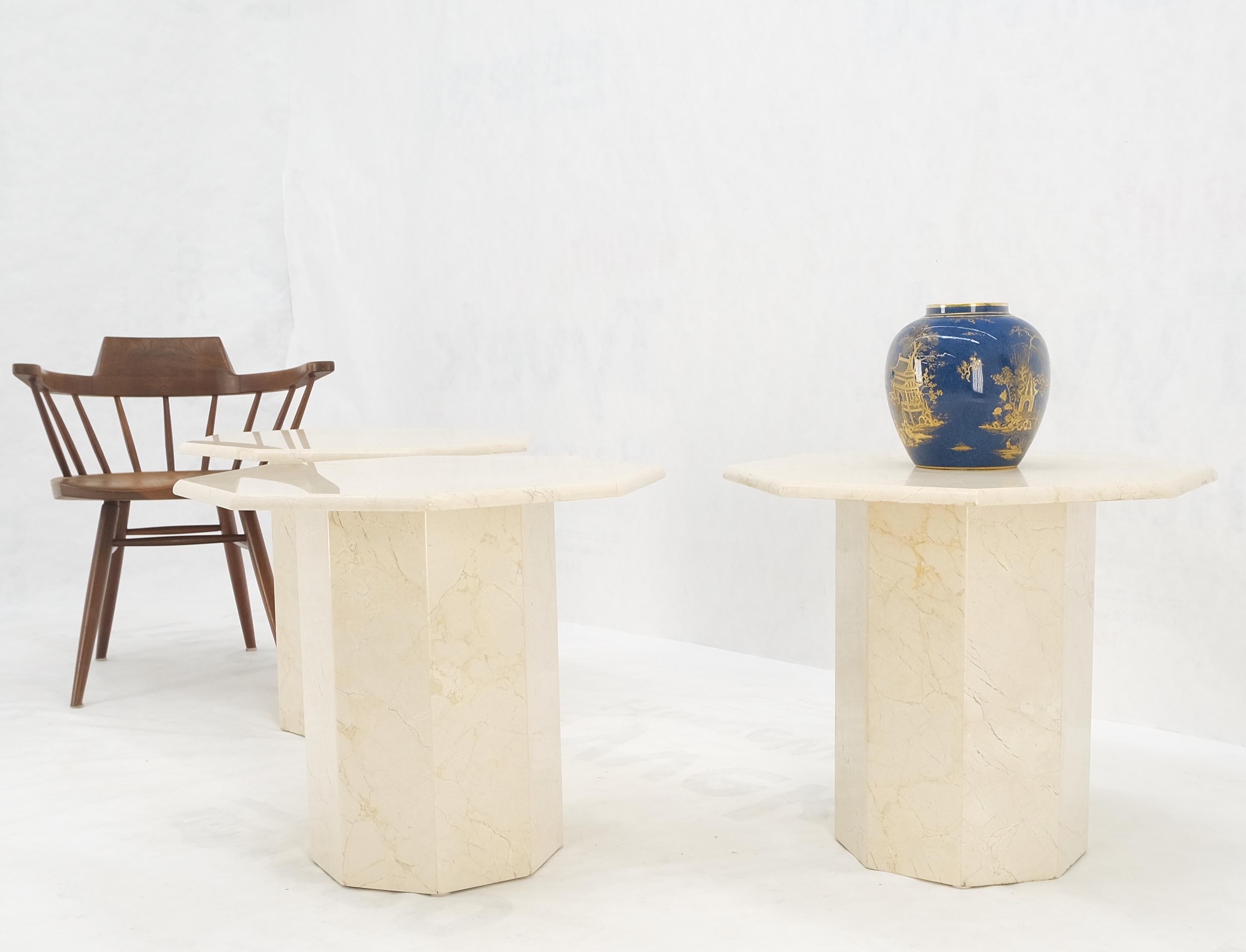 Hexagon Travertine Single Pedestal 21