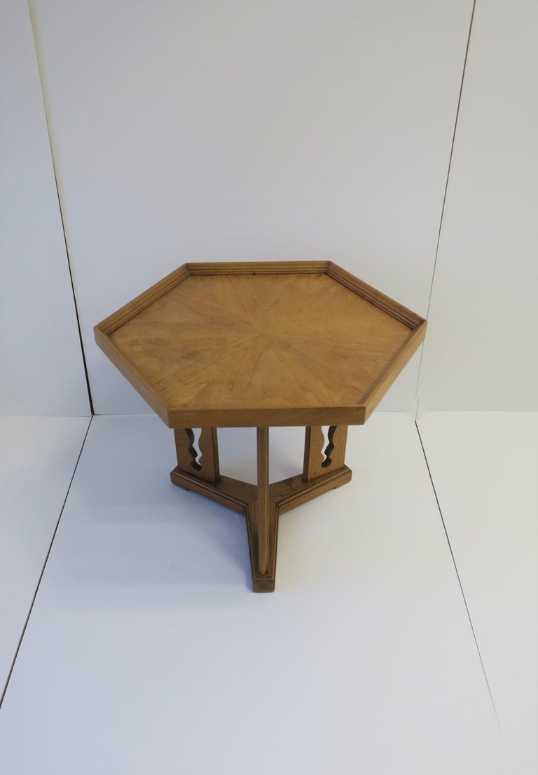 patio end tables big lots clearance on Hexagon Wood Side Or End Table Esperanto By Drexel For Sale At 1stdibs