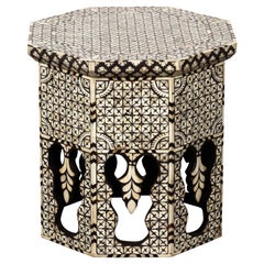 Hexagonal Bone Inlay Table