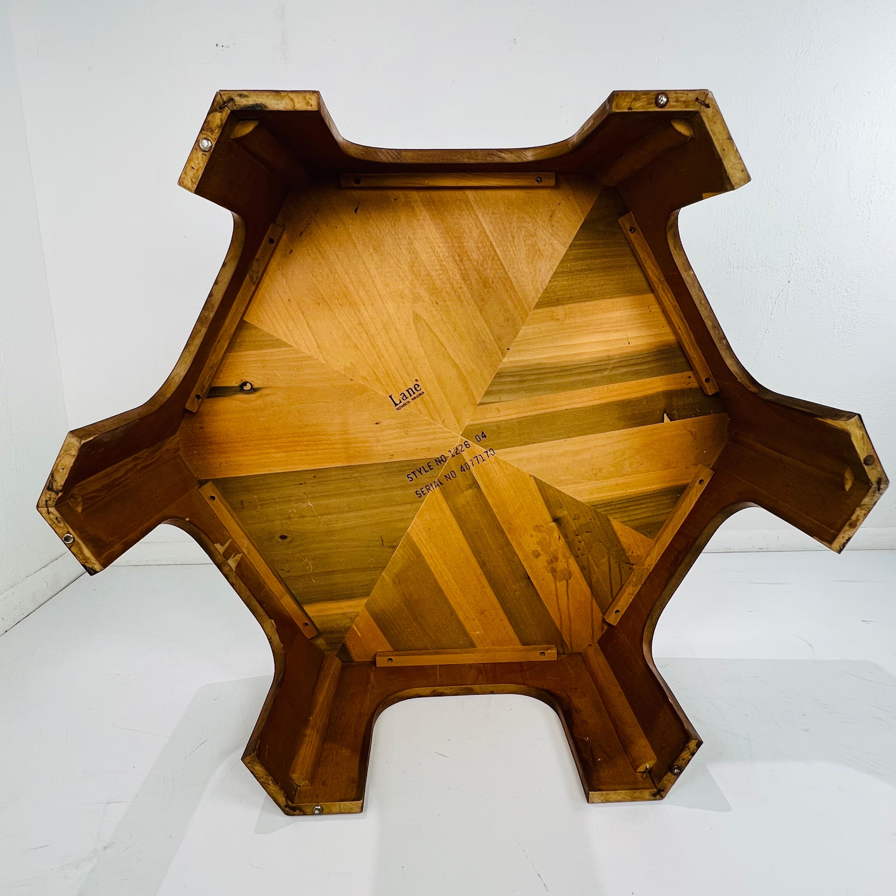 Hexagonal Burl Coffee Table by Lane 6