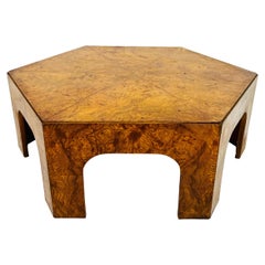 Hexagonal Burl Coffee Table by Lane