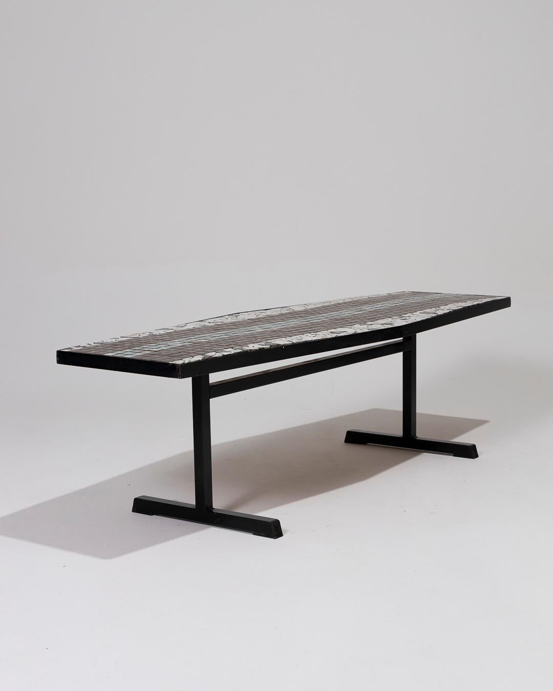 Métal Table basse hexagonale, années 1930 en vente