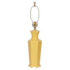 Hexagonal Ceramic Table Lamp in Yellow