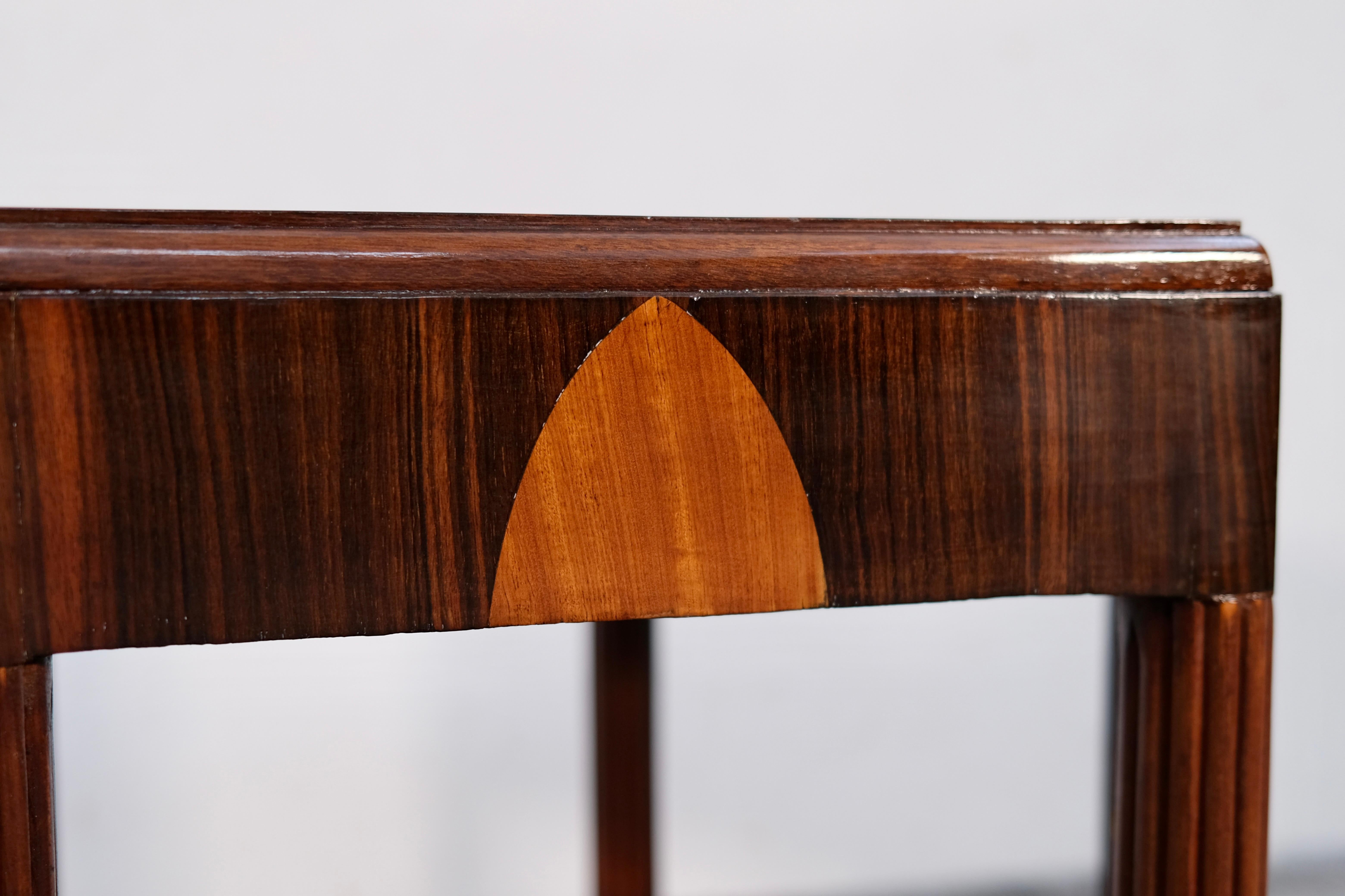 Sechseckiger Couchtisch aus Makassar, frühes französisches Art déco, 1920er Jahre im Angebot 2