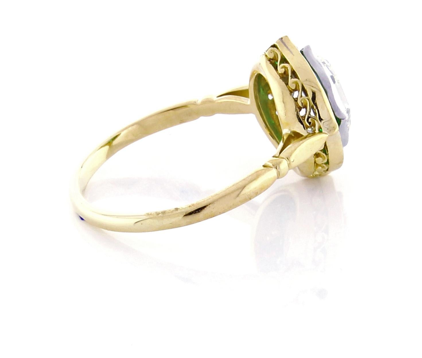 hexagon emerald ring