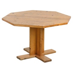 Hexagonal Dining Table by René Martin, Méribel France