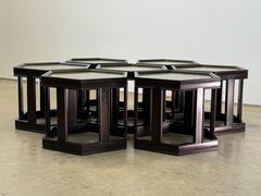 Hexagonal 'Domino' Side Tables by John Keal for Brown-Saltman