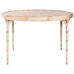 Hexagonal Faux Bamboo River Rock Tabletop