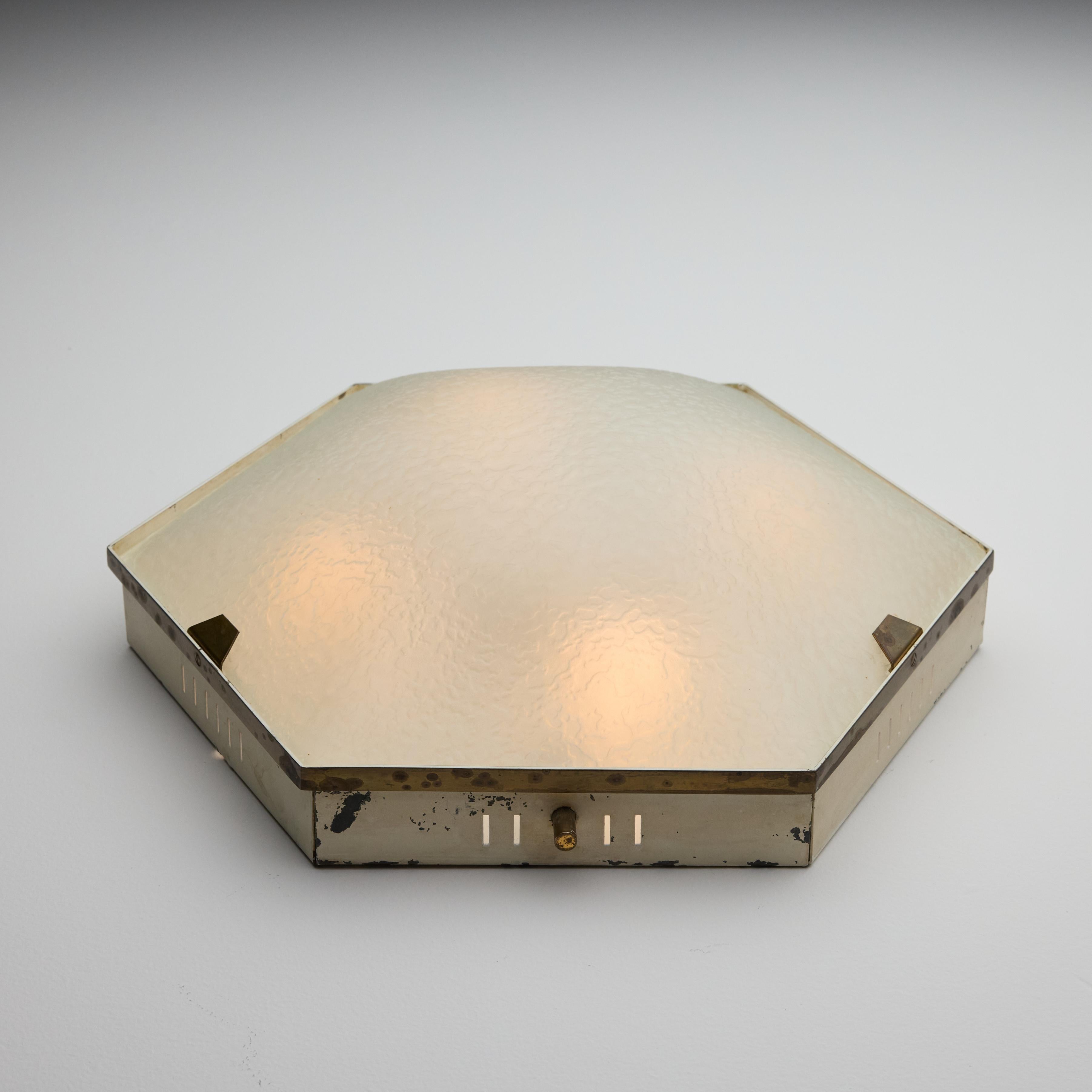 Soportes de empotrar hexagonales by Stilnovo Latón en venta
