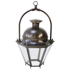 Hexagonal French Copper and Brass Lantern