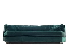 Hexagonal Green Velvet Sofa by Bernhardt Flair