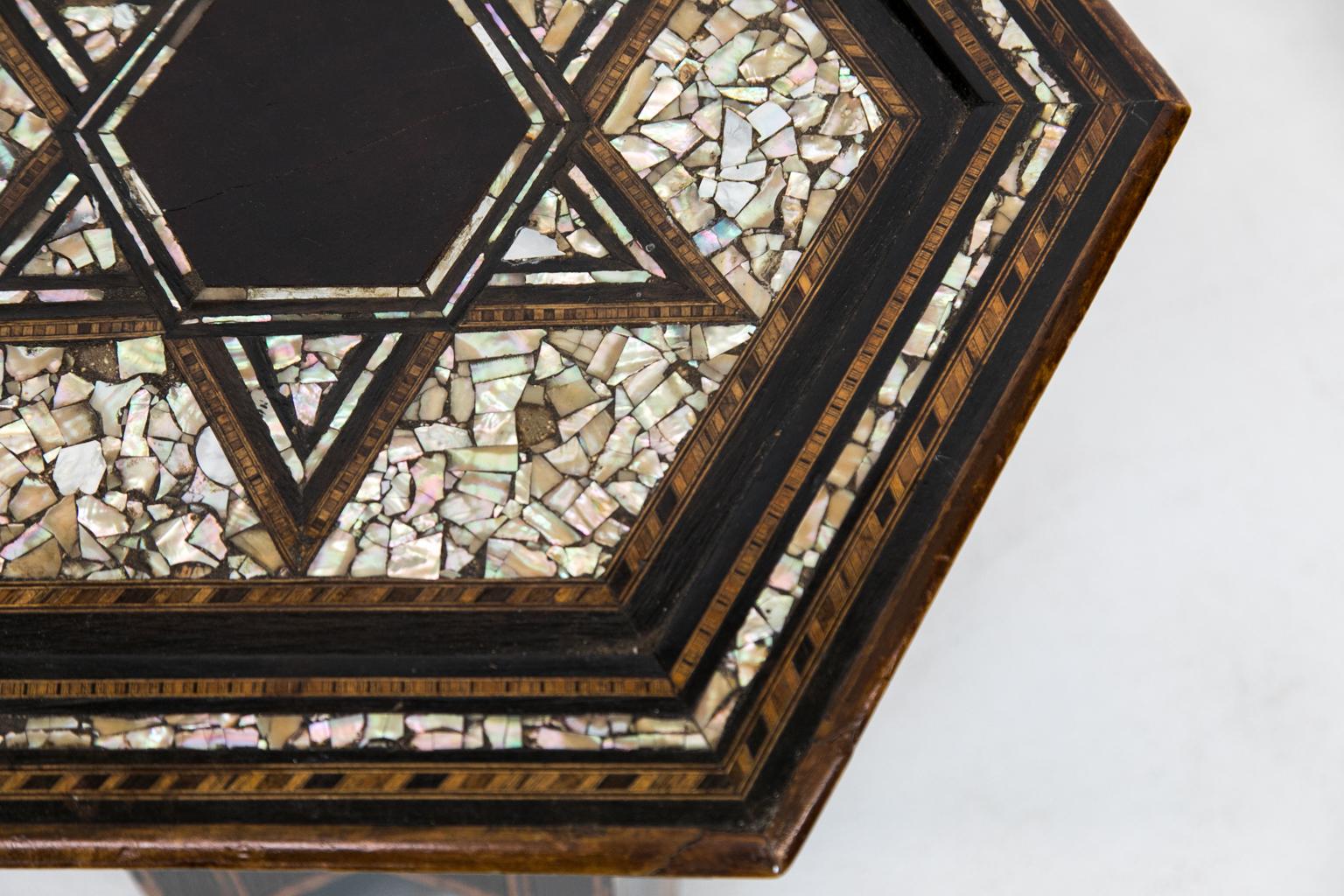 moroccan inlay table