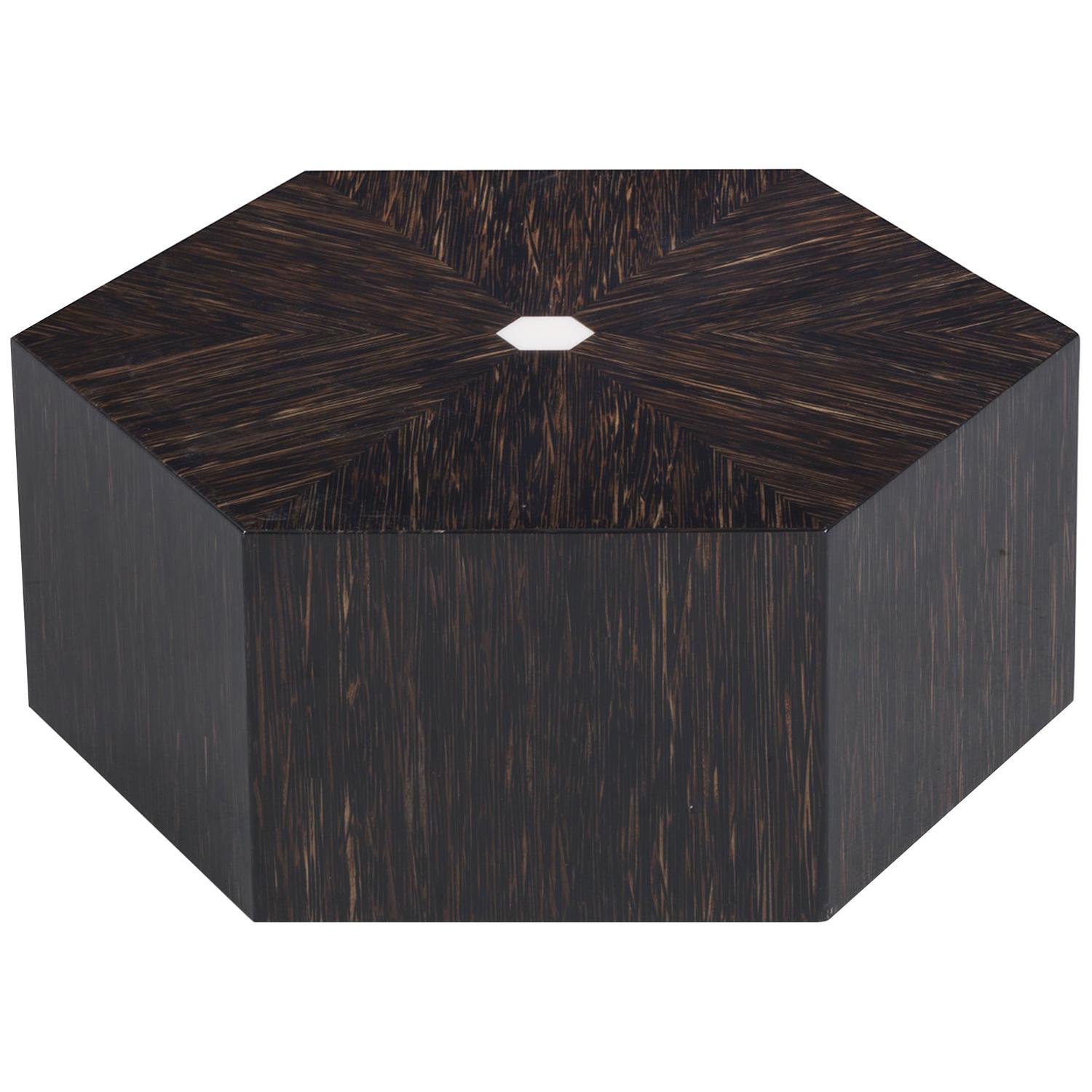 Table basse hexagonale