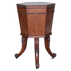 Antique Hexagonal Mahogany Wine Cooler