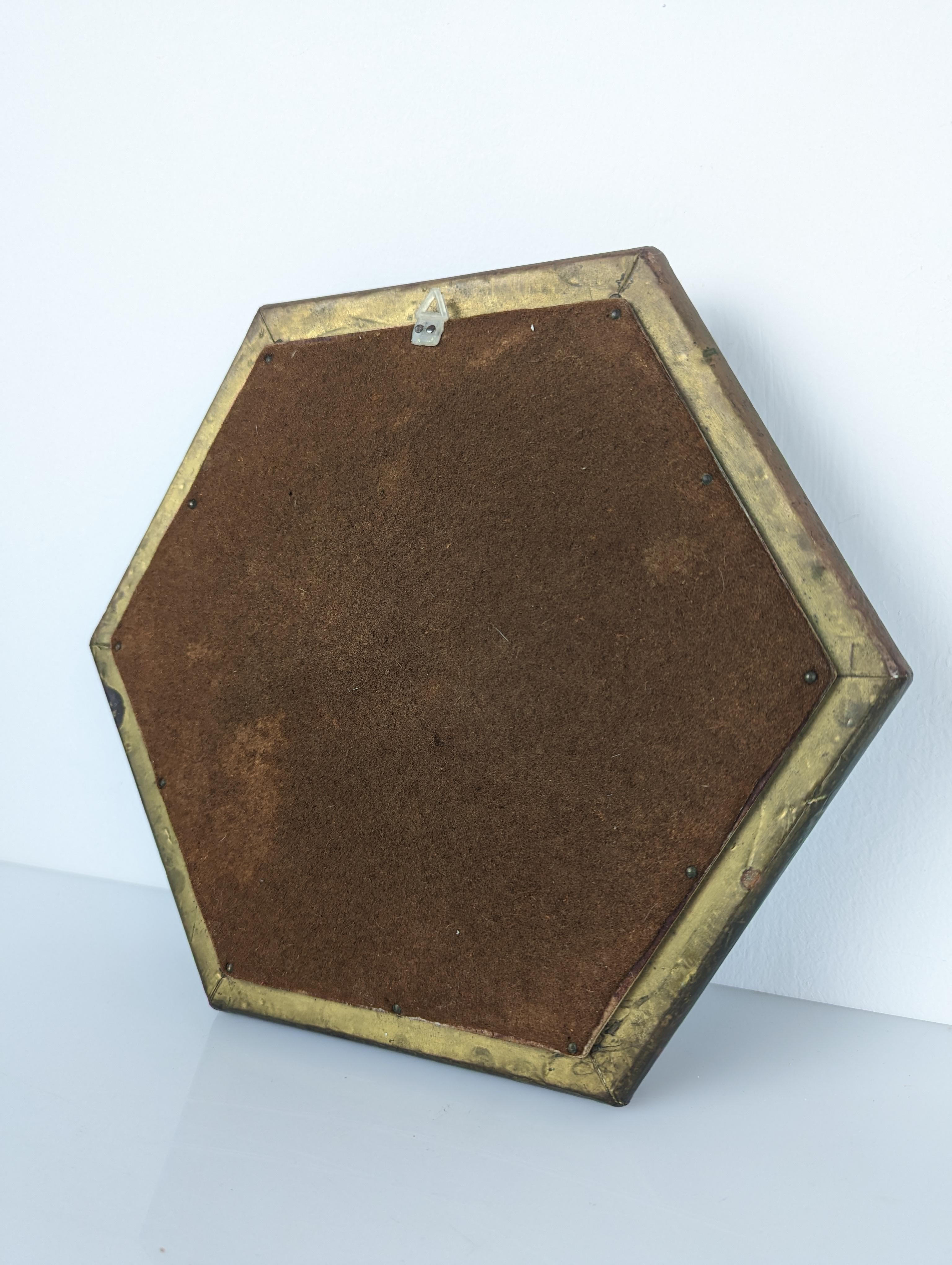 Miroir hexagonal de Rodolfo Dubarry, 1970 Bon état - En vente à Benalmadena, ES