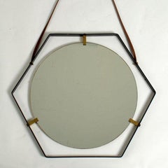 Hexagonal Mirror Santambrogio & De Berti 1960s Italy