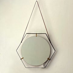 Espejo hexagonal Santambrogio & De Berti Años 60 Italia