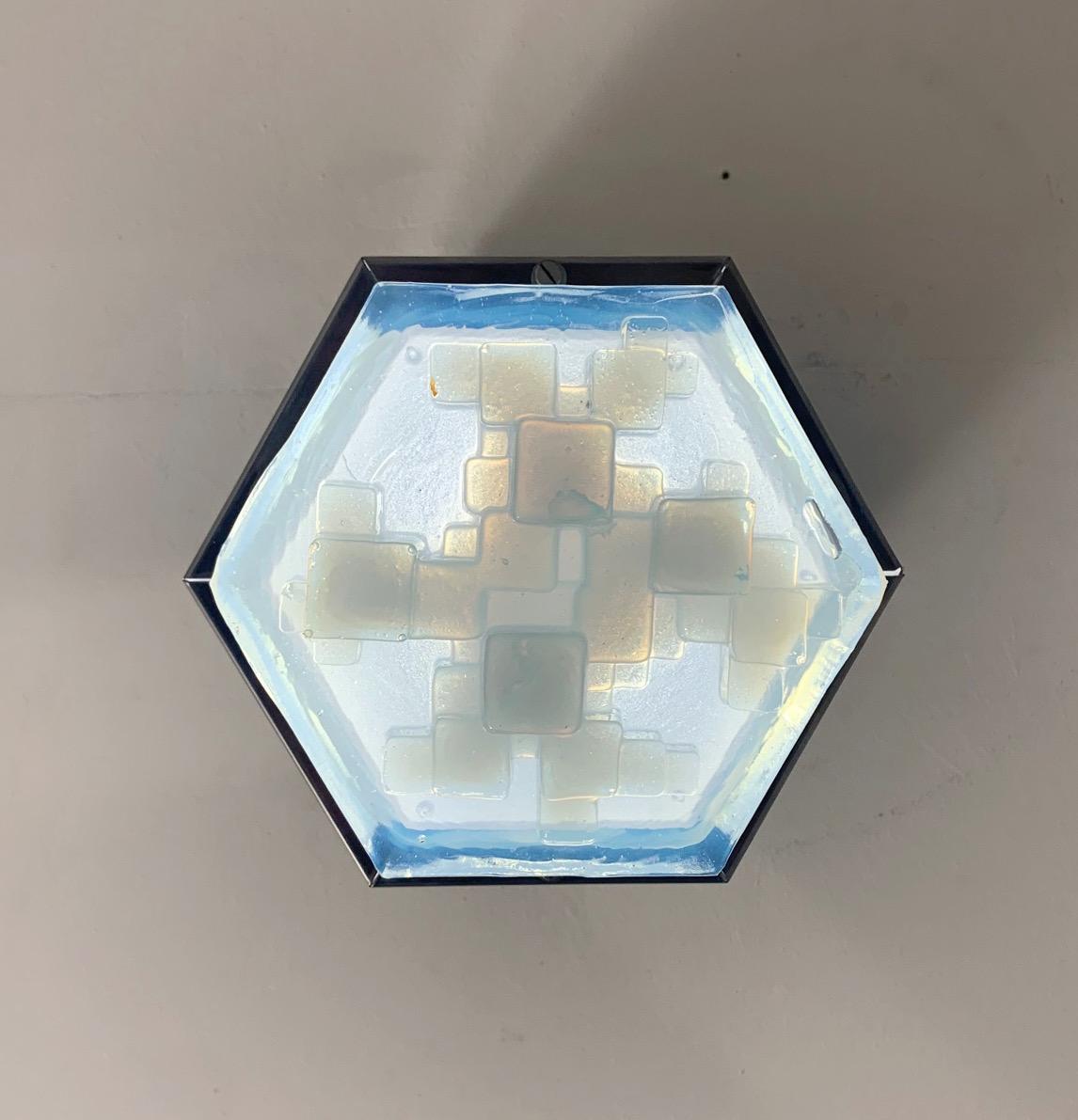 Steel Hexagonal Modular Sconces / Flush Mounts by Poliarte - 4 available For Sale