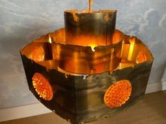 Brutalist Hexagonal Pendant Light by Svend Aage Holm-Sørensen, Denmark, 1960s