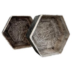 Maceteros hexagonales de Willy Guhl, años 60 Suiza