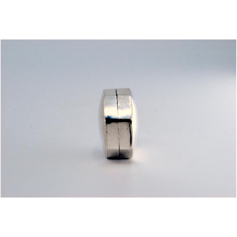 European Hexagonal silver-gold vinaigrette box, smooth on both sides, George III period For Sale