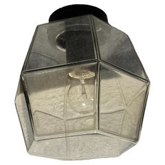 Monture encastrée hexagonale en verre fumé de RZB Leuchten, Allemagne, 1970