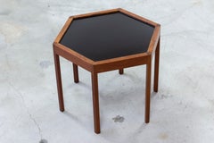 Sechseckiger Beistelltisch aus Teakholz und Formica, entworfen von Hans C. Andersen, Dänemark, 50er Jahre