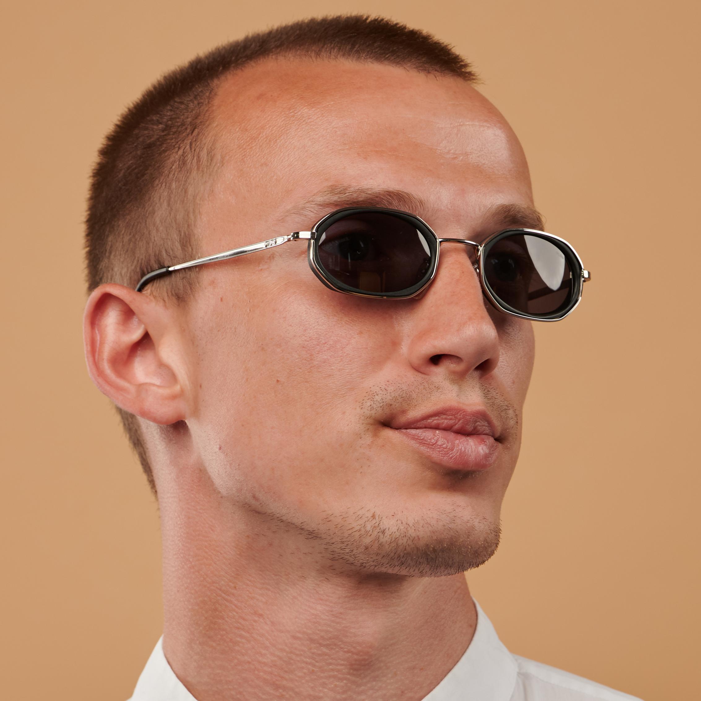 Sechseckige Vintage-Sonnenbrille von Lozza, Italien, 80er-Jahre für Damen oder Herren im Angebot