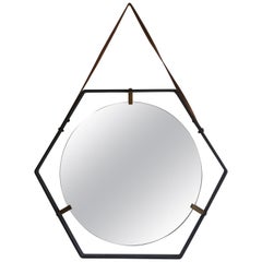 Hexagonal Wall Mirror by Santambrogio 
De Berti