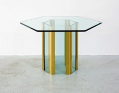 Hexagonal Waterfall Dining Table by Leon Rosen for Pace