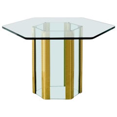 Hexagonal Waterfall Dining Table by Leon Rosen for Pace