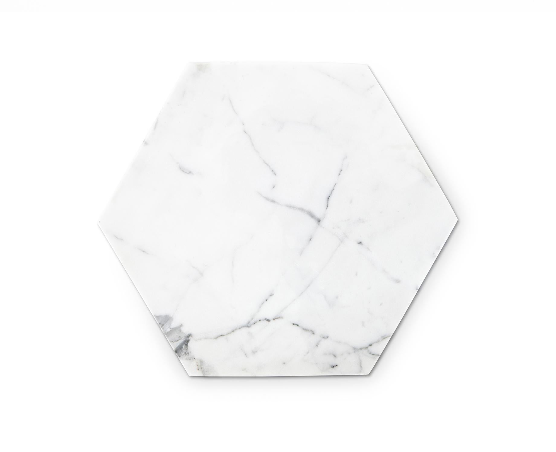 white marble plates