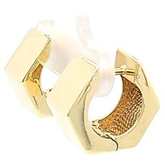 Hexagonal Wide Hoop Earrings