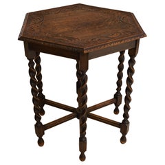 Tavolino esagonale in legno