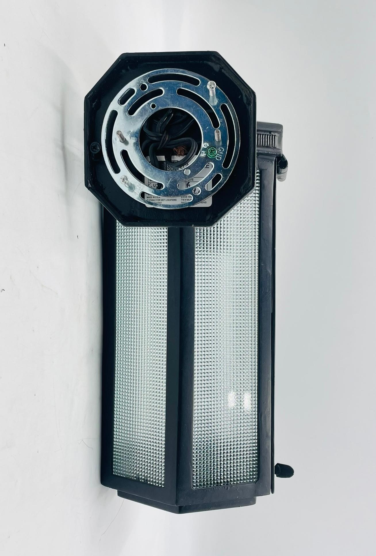 Hand-Crafted Hexagonal Wrought Iron Wall Sconce by Steven Handelman Studios, 2001 For Sale