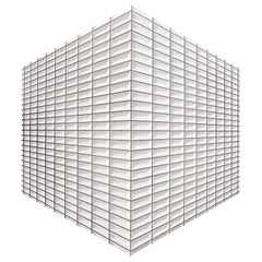 Hexagram Nr. 03.1 Wall Panel in White Flocked Pressed Wood by Arno Hoogland