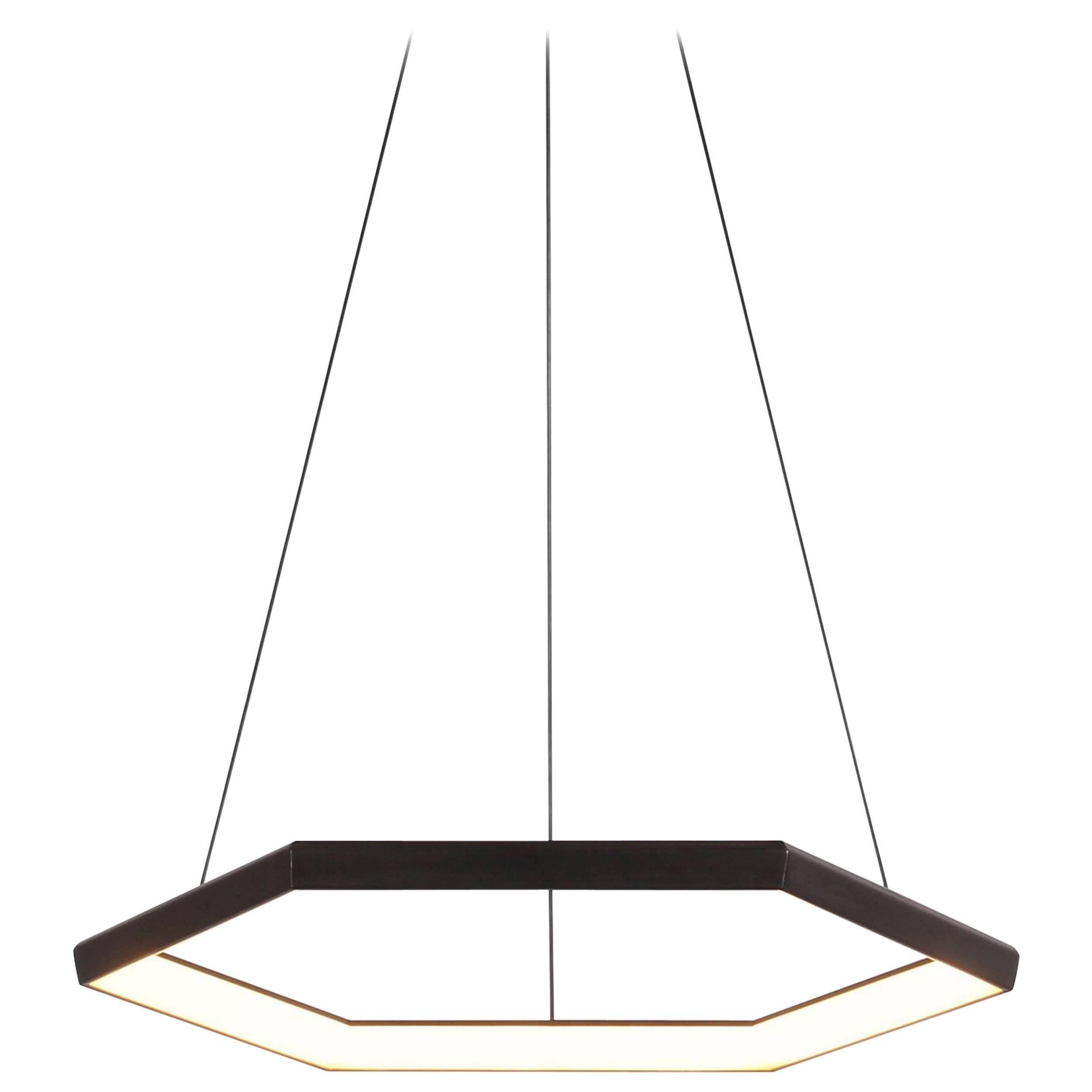 HEXIA HX28 - Black Hexagon Geometric Modern LED Chandelier Light Fixture