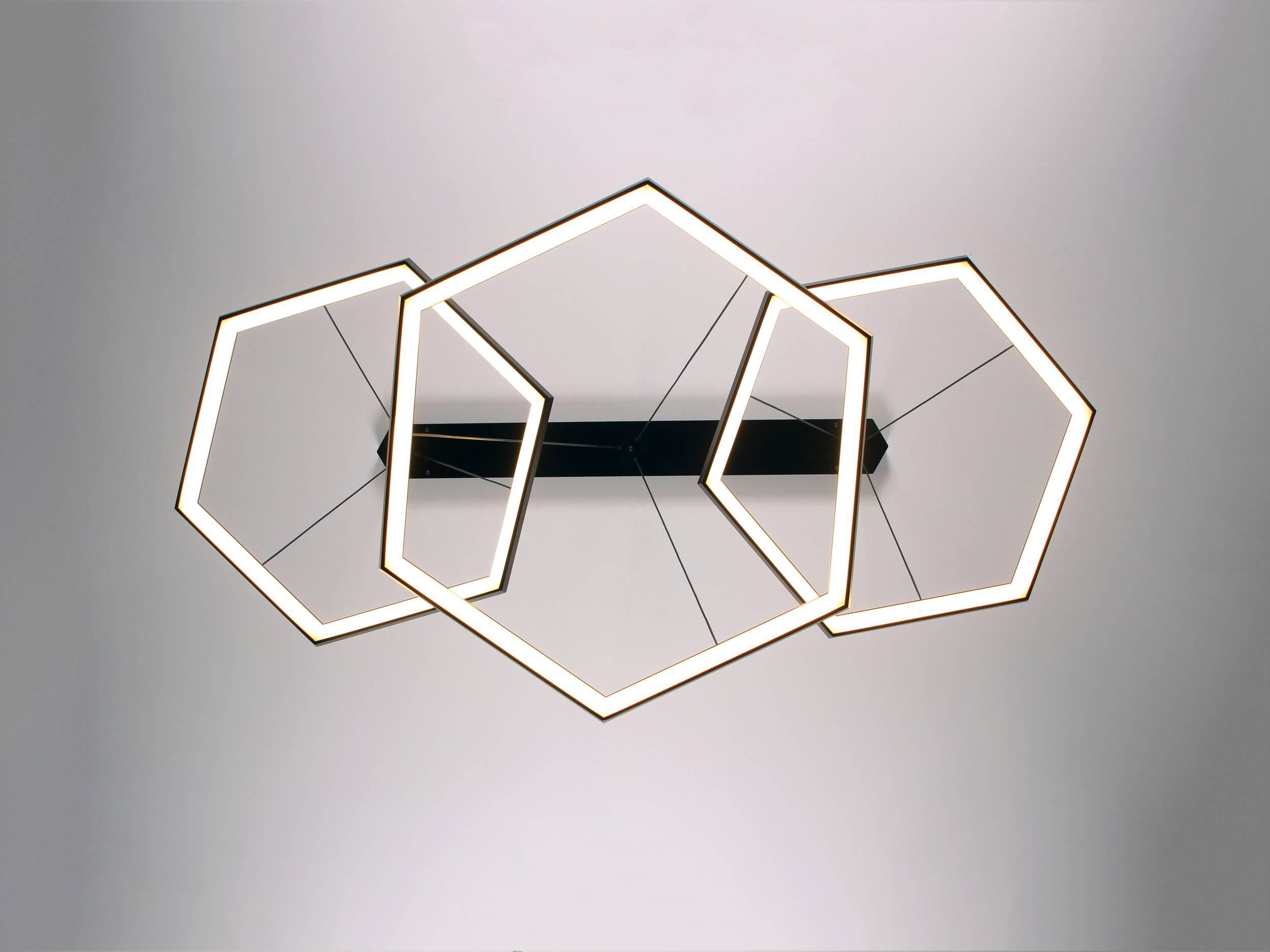 hexagon chandelier light fixture
