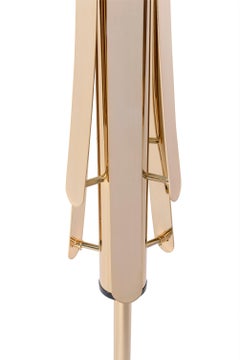 Heyden Floor Lamp with Gold Plated Brass