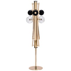 Heyden Floor Lamp with Gold Plated Brass