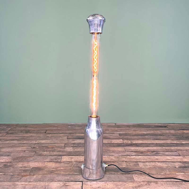 Cast Mid Century British Edison LED Vintage Industrial Floor Lamp by Heyes of Wigan For Sale