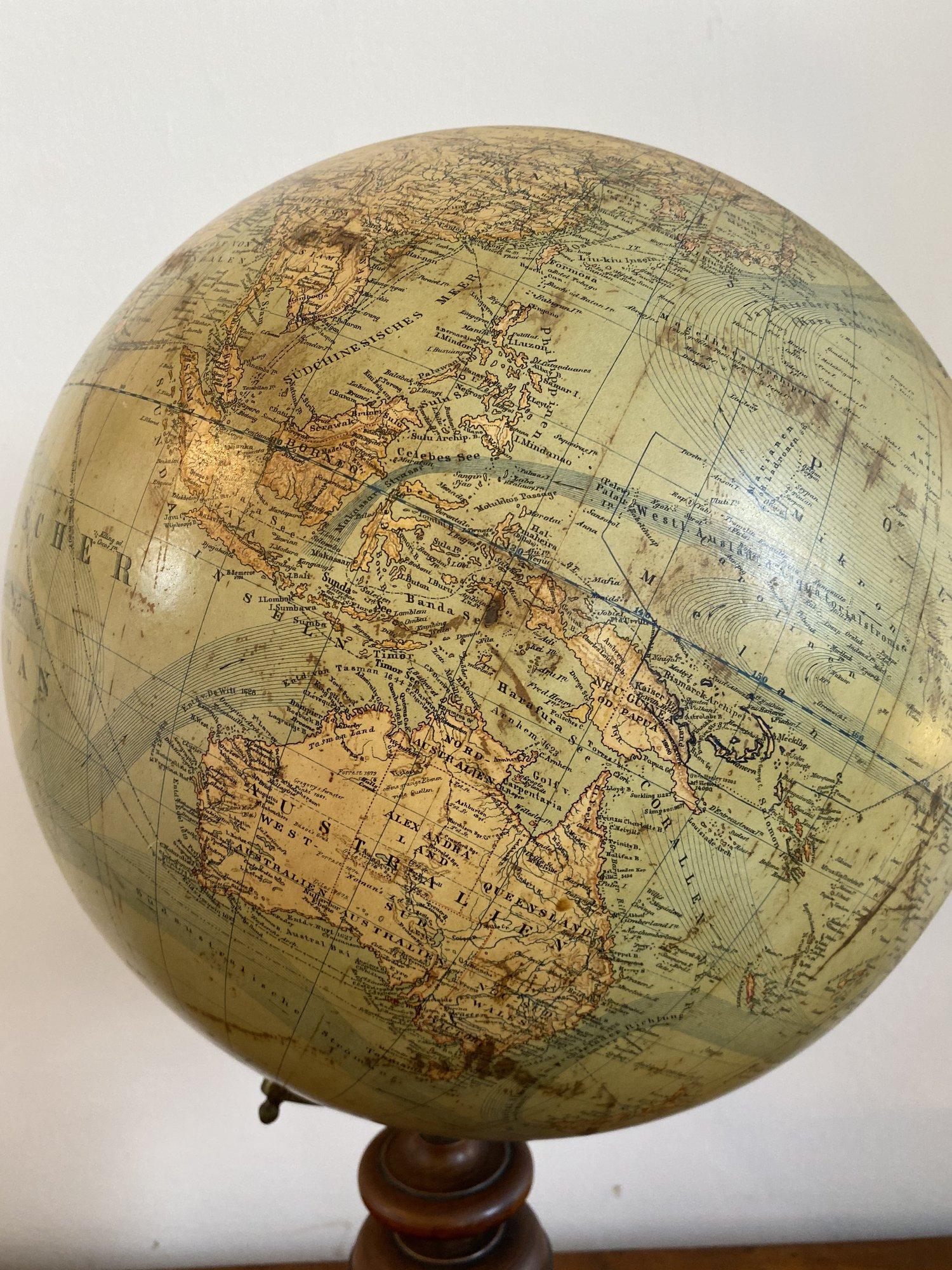 Heymann Terrestrial Globe with Compass, Berlin, circa 1885 1