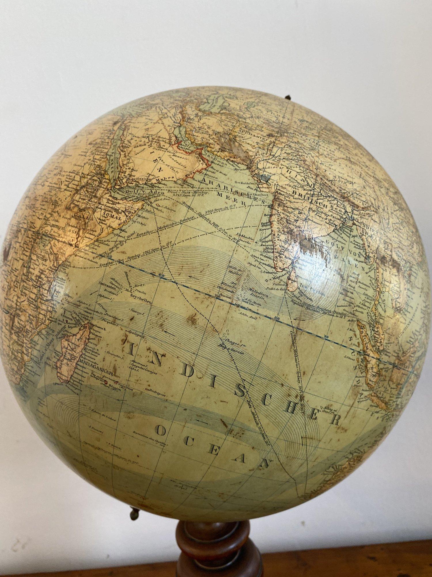 Heymann Terrestrial Globe with Compass, Berlin, circa 1885 2