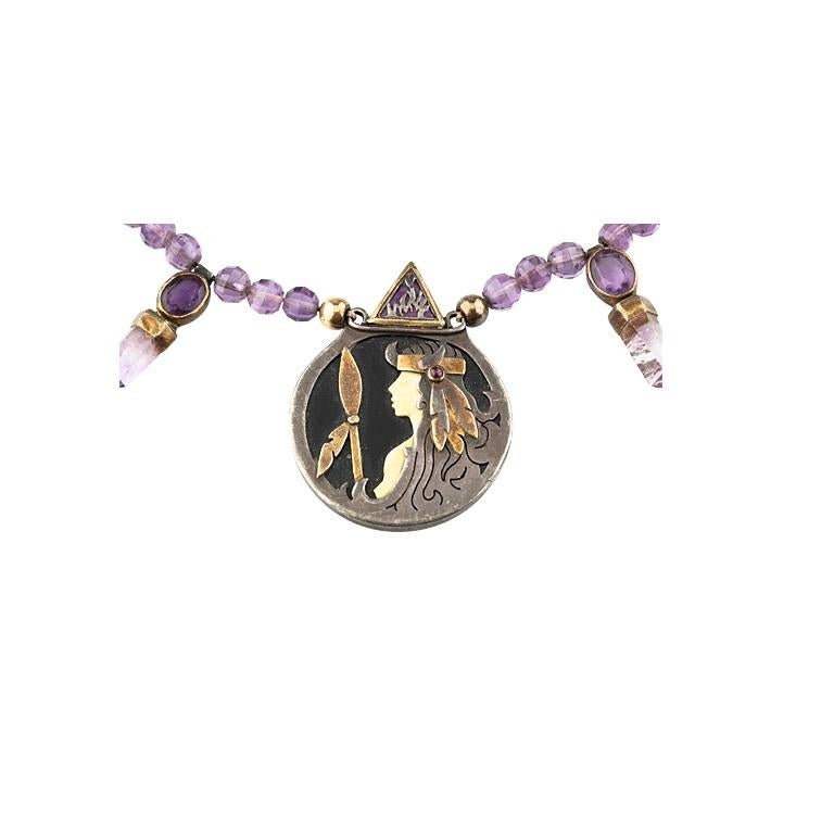 Heyoka Merrifield White Buffalo Woman Bead Necklace Heyoehkoh Handmade