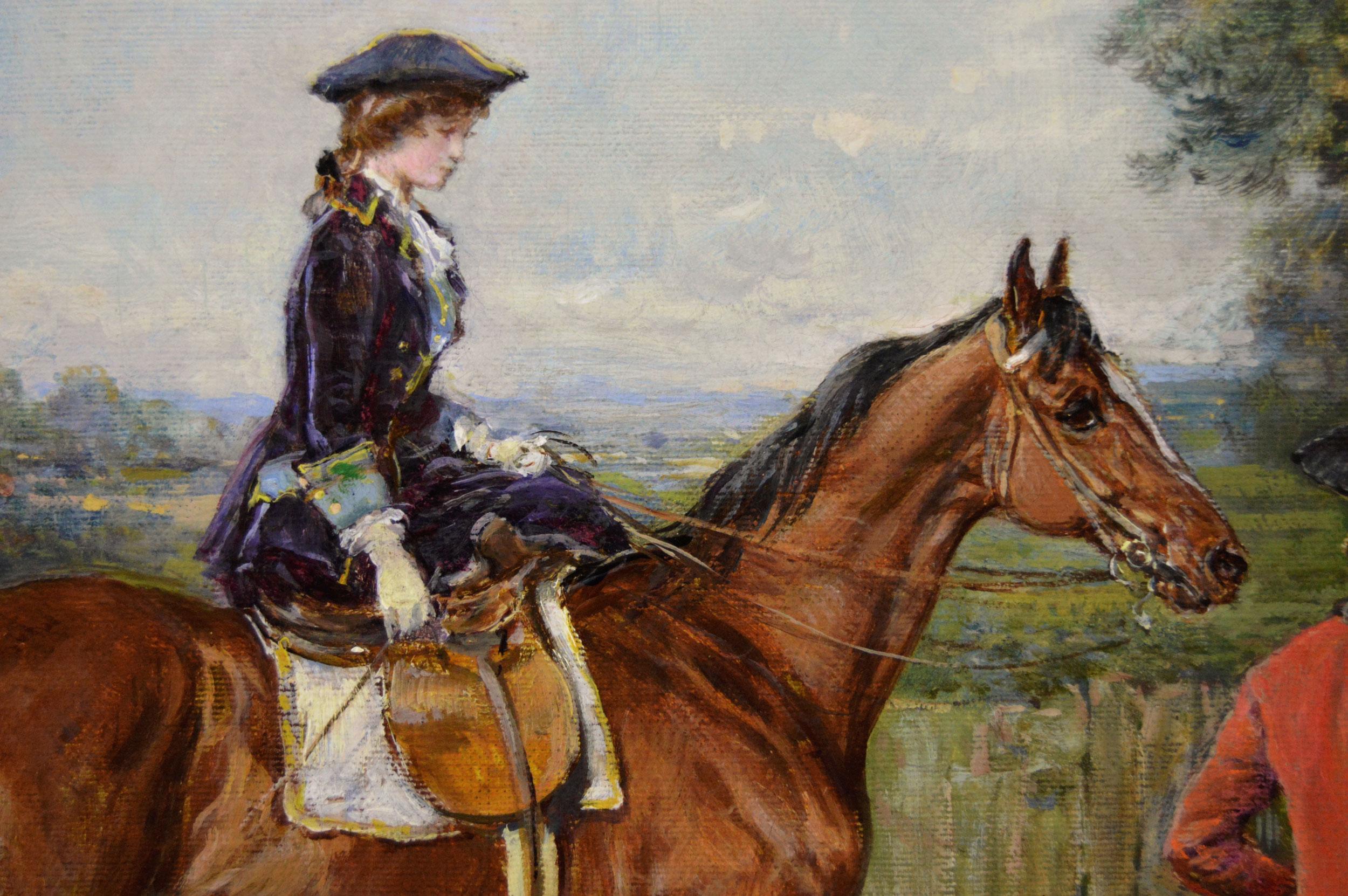 Heywood Hardy
British, (1842-1933)
A Visit to the Blacksmith’s
Oil on canvas, signed & dated 1902
Image size: 26.75 inches x 22 inches 
Size including frame: 34.5 inches x 29.75 inches
Provenance: Willow Gallery, Duke Street, London

A wonderful